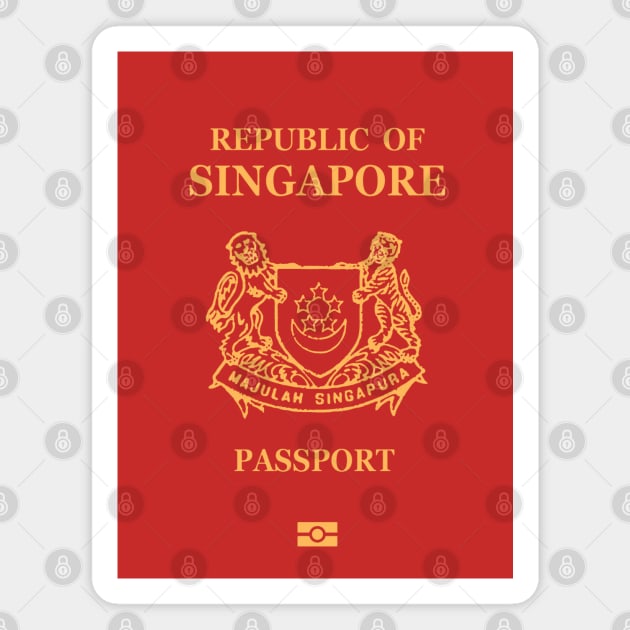 Singaporean passport Magnet by Travellers